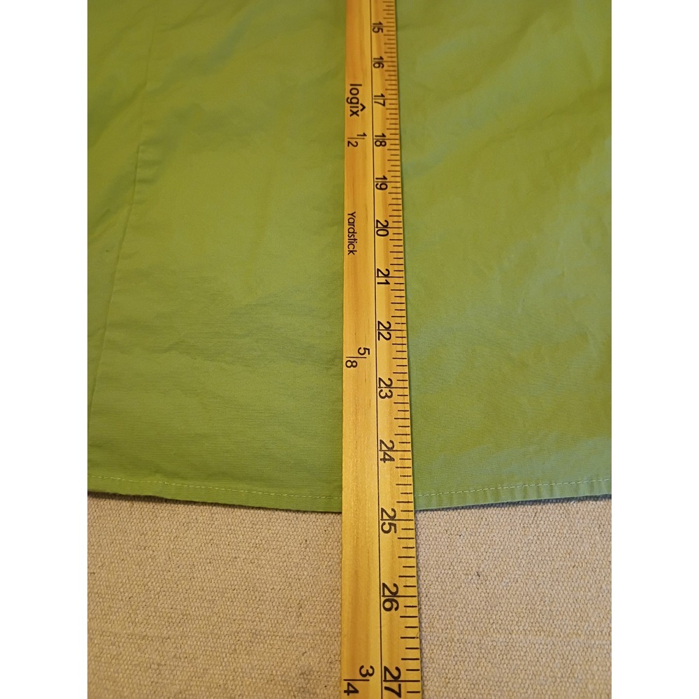 Karen Scott Sport Woman Lime Green Button Down Shirt 2X 3/4 Sleeve Cotton Blend - Picture 8 of 9